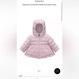 Moncler Girls Jacket size 6-12 months